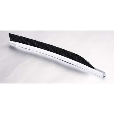 CNSB-018 Black Single Brush with Stainless Steel Rail & Black Plastic End Cappings Escalator Safety Brush